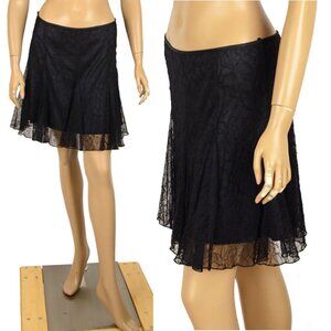 DOLCE & GABBANA SKIRT DELICATE BLACK LACE OVERLAY sz IT 42 US 6